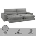 Ver imagem 5 de Sofá Aspem Linho 02 Módulos de 80cm B25cm Meu Sofá Online