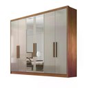 Ver imagem 1 de Guarda Roupa Rizon 6 Portas 8 Gavetas 1 Espelho Cor:Cumaru Fendi