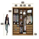 Ver imagem 2 de Guarda Roupa Rizon 6 Portas 8 Gavetas 1 Espelho Cor:Cumaru Fendi