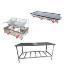 Ver imagem 1 de Kit Lanchonete Mesa de Manipulação 190x70cm + Fritadeira a Gás 2 Cuba + Chapa a Gás 90cm