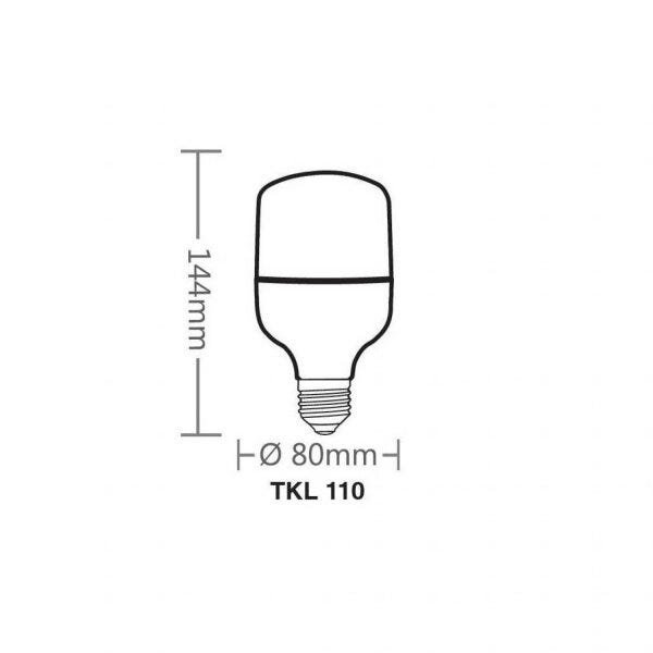 Lâmpada High LED 20W TKL 110 Luz Amarela 3000k Taschibra - 2