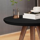 Ver imagem 3 de Conjunto Mesa Lateral Sofá Sala Pés Palito Preto Fosco