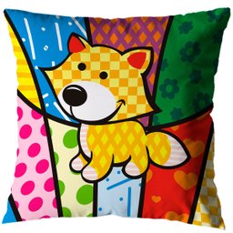 Kit 2 Almofadas Cheias 40cm X 40cm Decorativas Estampadas Digital Sala Sofá Quarto Pop Bicho - 3