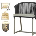 Ver imagem 4 de Mesa com 6 Cadeiras de Jantar Roma 120cm e Noronha em Alumínio Fendi Corda Náutica Estofado 3 Trama