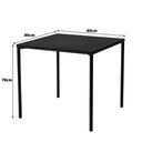 Ver imagem 4 de Mesa de Jantar 80cm x 80cm com 4 Cadeiras para Sala de Jantar Cor:Preto com Grafite