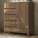Ver imagem 2 de Cômoda Fit 1 Porta e 4 Gavetas Jequitibá - Santos Andirá