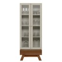 Ver imagem 1 de Cristaleira Para Sala De Jantar 02 Portas 01 Gaveta Geórgia L05 Off White Freijó - Lyam Decor