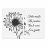 Quadro FRAMEZ Flor Girassol Frases Hooponopono em Arte Para Sala Quarto em Canvas - 2