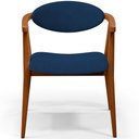 Ver imagem 5 de Poltrona Decorativa Para Sala de Estar Jantar Cecília B04 Suede Azul Marinho - Lyam Decor