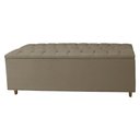 Ver imagem 1 de Calçadeira Recamier Baú Casal King 195cm Diana Suede Capuccino - DS Estofados