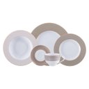 Ver imagem 2 de Aparelho de Jantar Tramontina Aurum em Porcelana Decorada 30 Peças