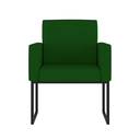 Ver imagem 4 de Kit 04 Cadeiras Poltrona Decorativa para Sala Quarto Preto Cor:verde
