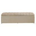 Ver imagem 1 de Calçadeira Recamier com Baú Sapateira Dubai 1,58 M Queen Size A23:a38quarto Suede Bege - Aurora