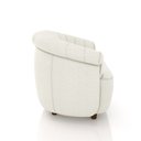 Ver imagem 5 de Conjunto Sala de Estar Decorativo Latvia Sofá Namoradeira e Poltrona Pés de Madeira Bouclê Off White