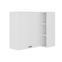 Ver imagem 1 de Armário Aéreo P/ Cozinha Bella 2604 Canto Reto C/ 2 Portas 94cm Branco - Carraro