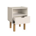 Ver imagem 3 de Mesa de Cabeceira Orgânica 45cm com Gaveta Aura Artesano