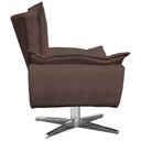 Ver imagem 6 de Poltrona Decorativa Base Giratória Cromada Charger Suede Marrom - Gran Belo