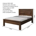 Ver imagem 2 de Cama Casal Geval Barcelona 1,38 - Café