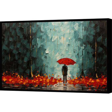 Quadro Decorativo Canvas Filete Abstrato Umbrela Flores Guarda Chuva Proteção Gg