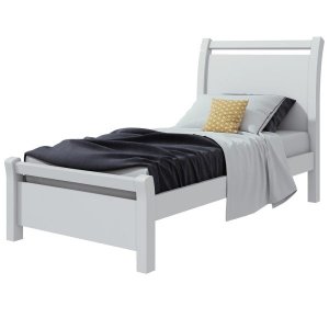 Cama Solteiro Lopas Reali - Branco