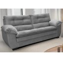 Ver imagem 3 de Conjunto Sofá Hellen Premium 3 e 2 Lugares em Tecido Suede Gold - Cinza