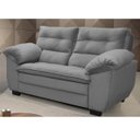 Ver imagem 4 de Conjunto Sofá Hellen Premium 3 e 2 Lugares em Tecido Suede Gold - Cinza