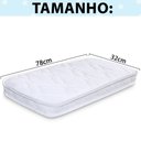 Ver imagem 3 de Colchão para Mini Berço Chiqueirinho Infantil Bebê Antialérgico 78x32x6 Cm Bf Colchões