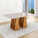 Ver imagem 5 de Conjunto Mesa com 6 Cadeiras Orquestra Marrom/Marromle/Off White