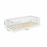 Cama Montessoriana Solteiro Nemargi Madeira Maciça com Grade Branco - 3