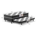 Ver imagem 1 de Cama Box Solteiro Umaflex Madrid com Cama Auxiliar 88 - Preto