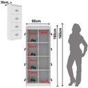 Ver imagem 3 de Armário Locker Guarda Volume 8 Portas com Chave Branco