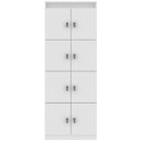 Ver imagem 5 de Armário Locker Guarda Volume 8 Portas com Chave Branco