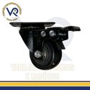 Ver imagem 5 de Kit com 6 Rodinhas Giratória Refoçada 50mm Black com Trava com Rolamento Anti Risco 280kg P/ Móveis