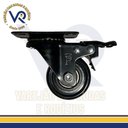 Ver imagem 4 de Kit com 6 Rodinhas Giratória Refoçada 50mm Black com Trava com Rolamento Anti Risco 280kg P/ Móveis