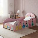 Ver imagem 1 de Cama Solteiro Princesas Rosa MDF para Quarto Infantil Menina Moderna Encantadora Segura Linda