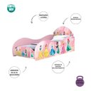 Ver imagem 2 de Cama Solteiro Princesas Rosa MDF para Quarto Infantil Menina Moderna Encantadora Segura Linda