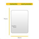 Ver imagem 3 de Espelho Orgânico de Parede Led Quente Retangular 55x75cm para Sala Quarto Banheiro