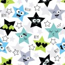 Ver imagem 1 de Papel de Parede Decorativo Baby Estrelas Felizes Coloridas 2,5m