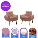 Ver imagem 6 de Kit 2 Poltrona Decorativa Sala Estar Escritório Quarto Prime: Rosa