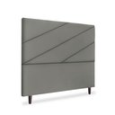 Ver imagem 2 de Cabeceira Estofada Queen Cristal 160cm Suede Cinza