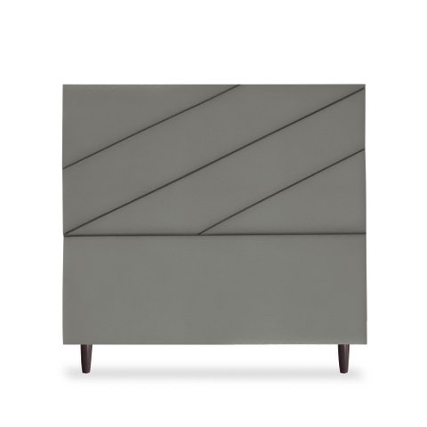 Cabeceira Estofada Queen Cristal 160cm Suede Cinza