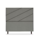 Ver imagem 1 de Cabeceira Estofada Queen Cristal 160cm Suede Cinza