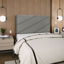 Ver imagem 3 de Cabeceira Estofada Queen Cristal 160cm Suede Cinza