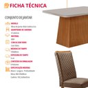 Ver imagem 7 de Mesa de Jantar Aida 120cm Tampo MDF e Vidro Canto Copo com 4 Cadeiras Lira Moderna Mobília