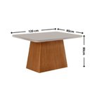 Ver imagem 4 de Mesa de Jantar Aida 120cm Tampo MDF e Vidro Canto Copo com 4 Cadeiras Lira Moderna Mobília