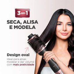 Escova Secadora Mondial Es-14 1200w Bivolt - Preto/rose - 4