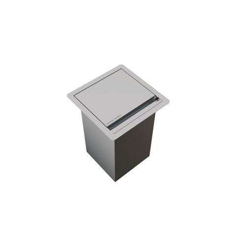 Lixeira Inox Embutir Quadratta Kitchen 3,9L Calha Umida com Tampa Articulada