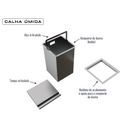 Ver imagem 3 de Lixeira Inox Embutir Quadratta Kitchen 3,9L Calha Umida com Tampa Articulada