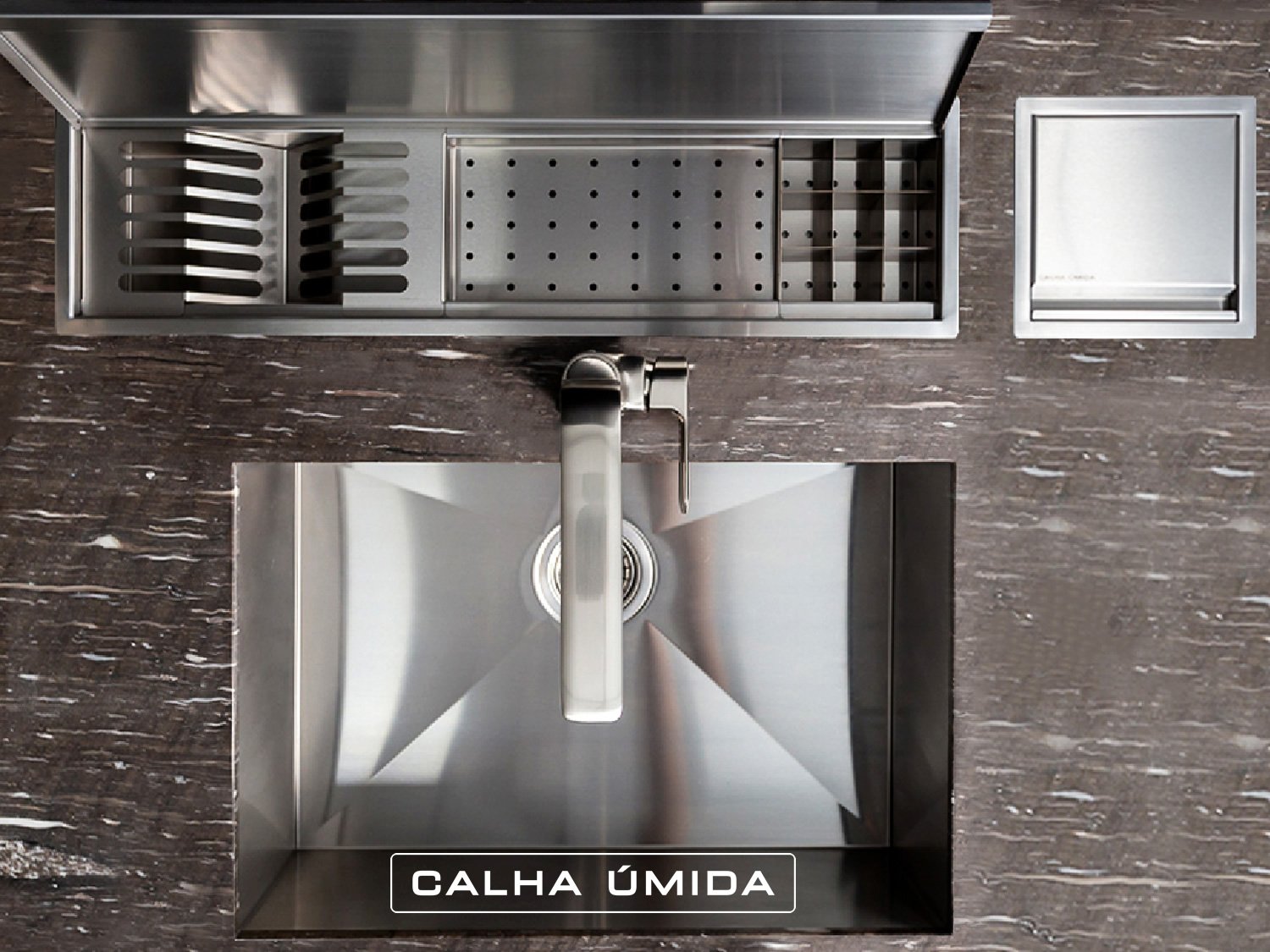 Lixeira Embutir Quadratta Kitchen At 2020 3,9l Calha Umida - 6