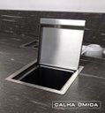 Ver imagem 2 de Lixeira Inox Embutir Quadratta Kitchen 3,9L Calha Umida com Tampa Articulada